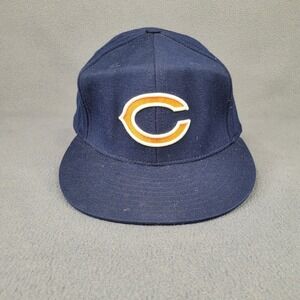 Chicago Bears Reebok NFL Hat Size 7 1/4 Blue Fitted Cap Embroidered 100% Wool